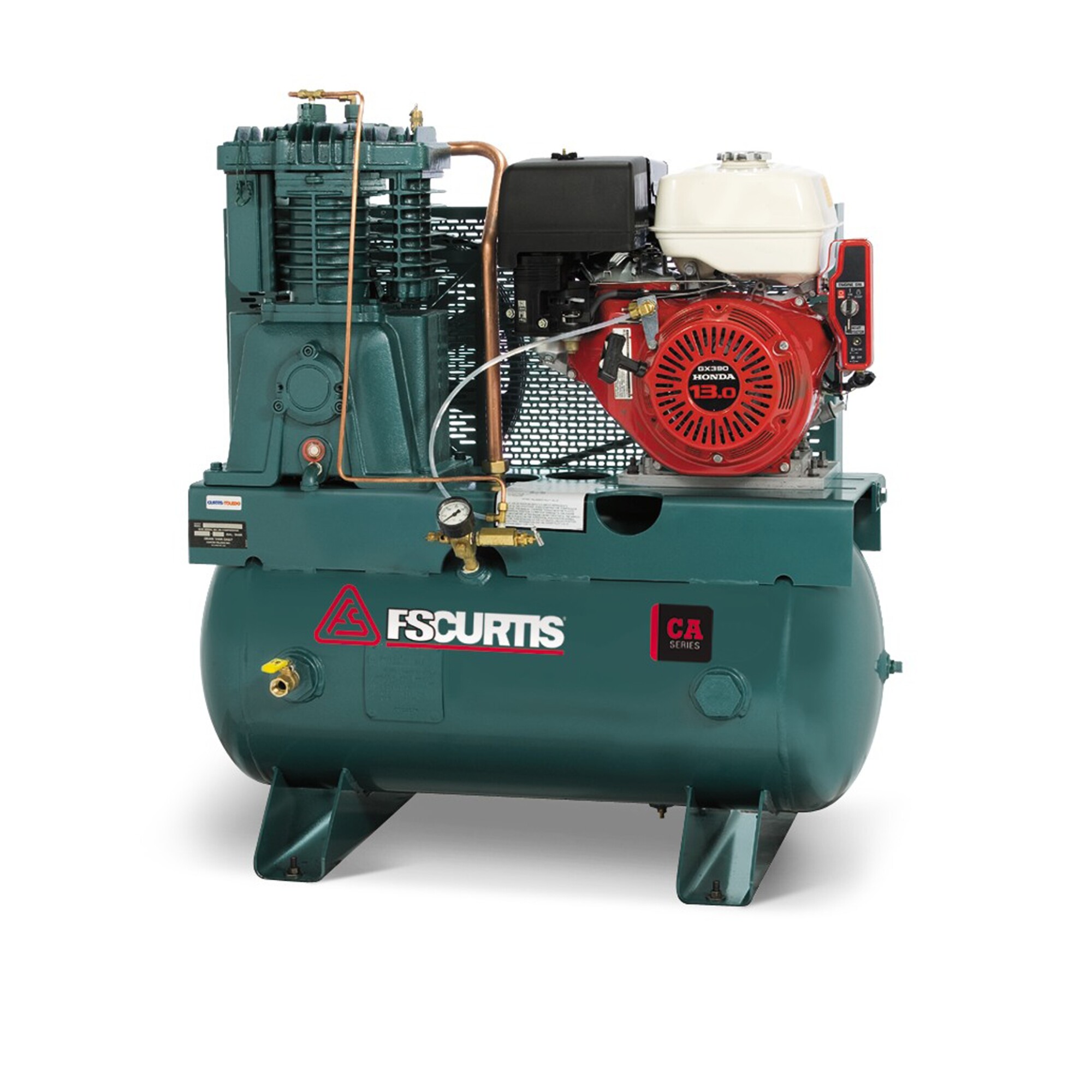 FS-Curtis CA13-H, 13 HP, Gas Air Compressor, 30 Gallon, 175 PSI, 22 CFM, Honda Engine